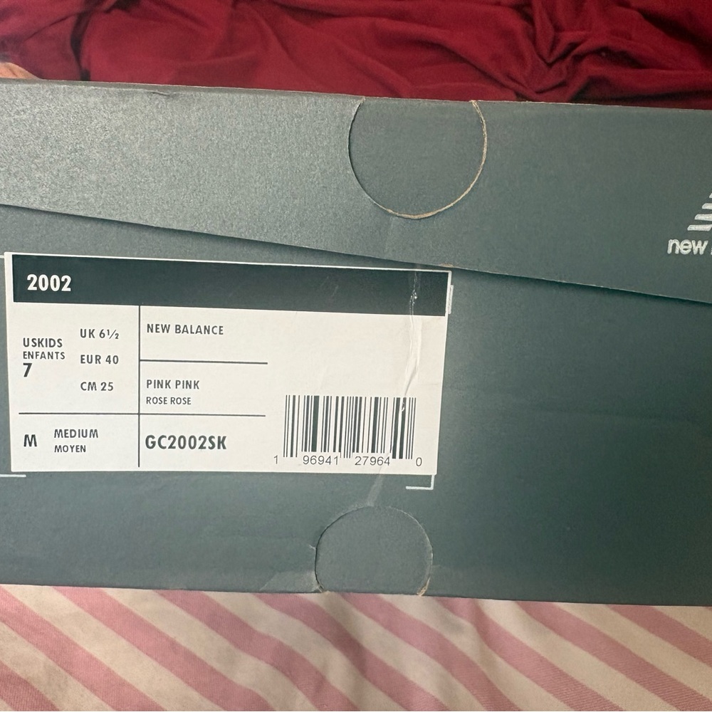 New Balance Pink and Silver Kids' 2002R Sneakers - Picture 3 of 3